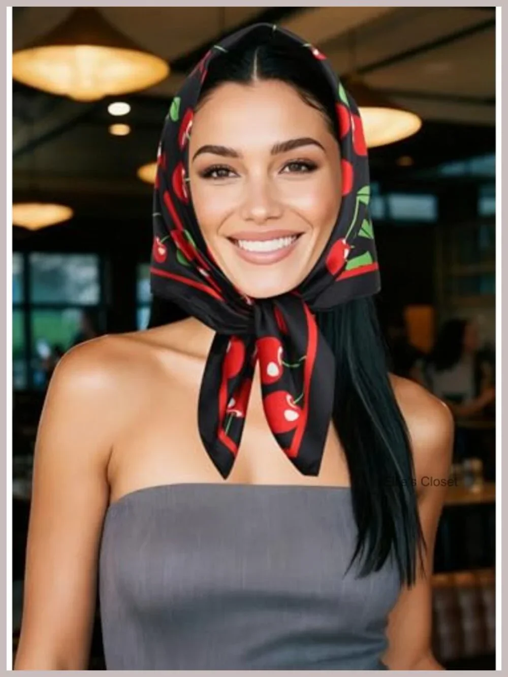 Satin Head Scarf Bandana for Women, Silk Feeling Hair Wrap, Lightweight Neck